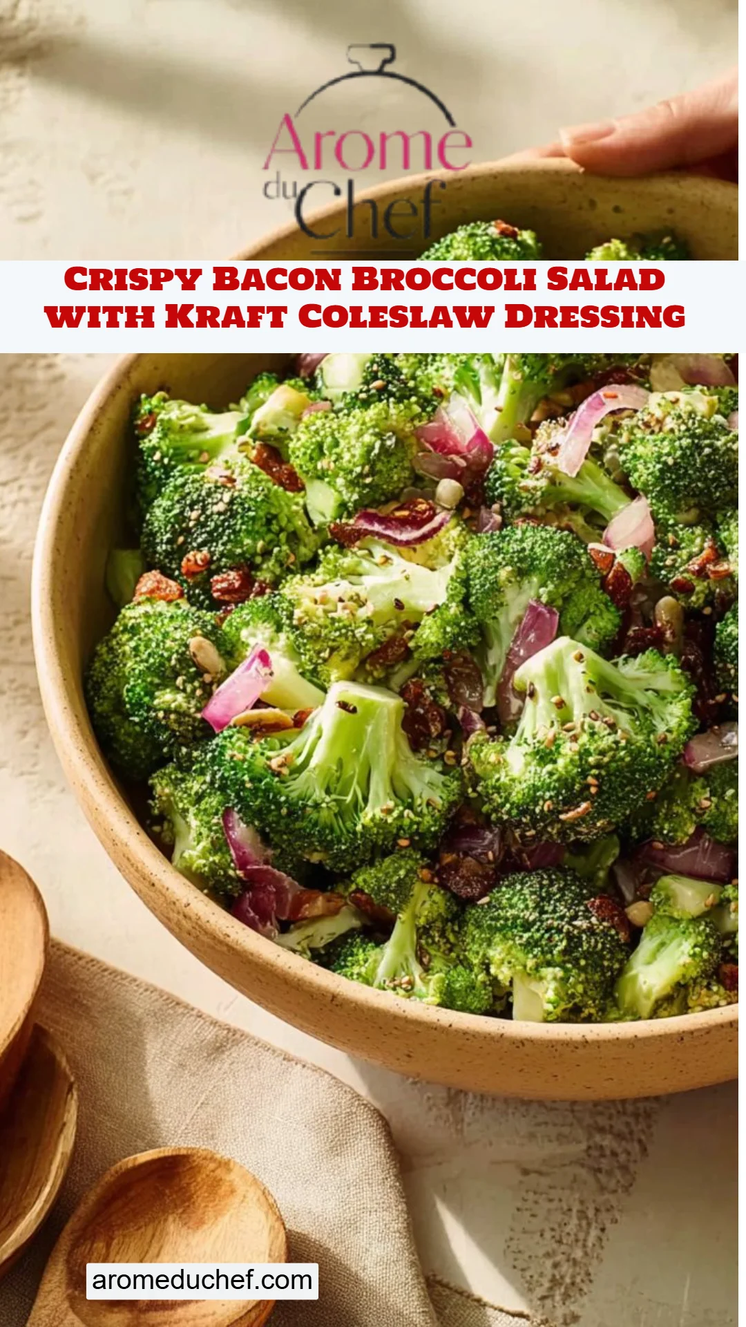 Crispy Bacon Broccoli Salad with Kraft Coleslaw Dressing