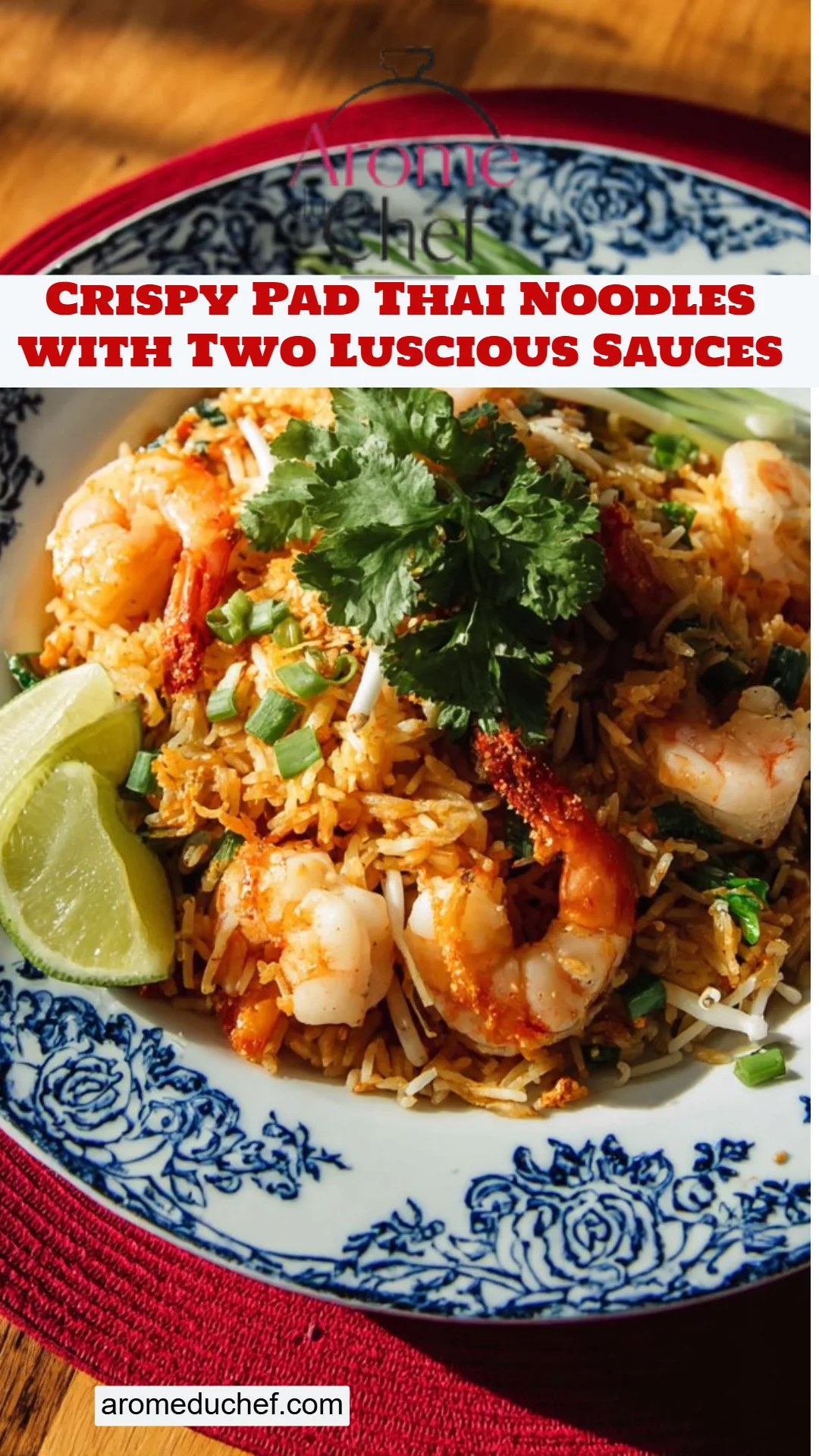 Crispy Pad Thai Noodles with Two Luscious Sauces