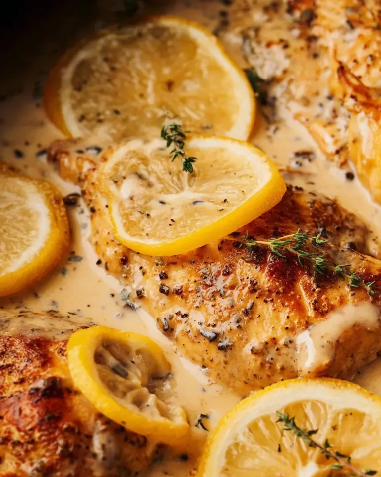 Crockpot Lemon Chicken cooked with fresh lemon and herbs for a flavorful meal
