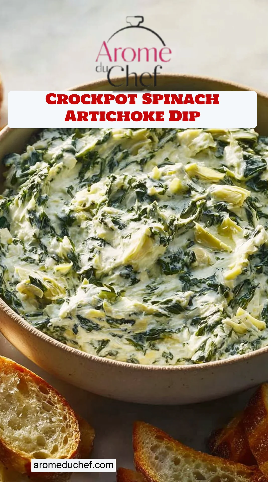 Crockpot Spinach Artichoke Dip