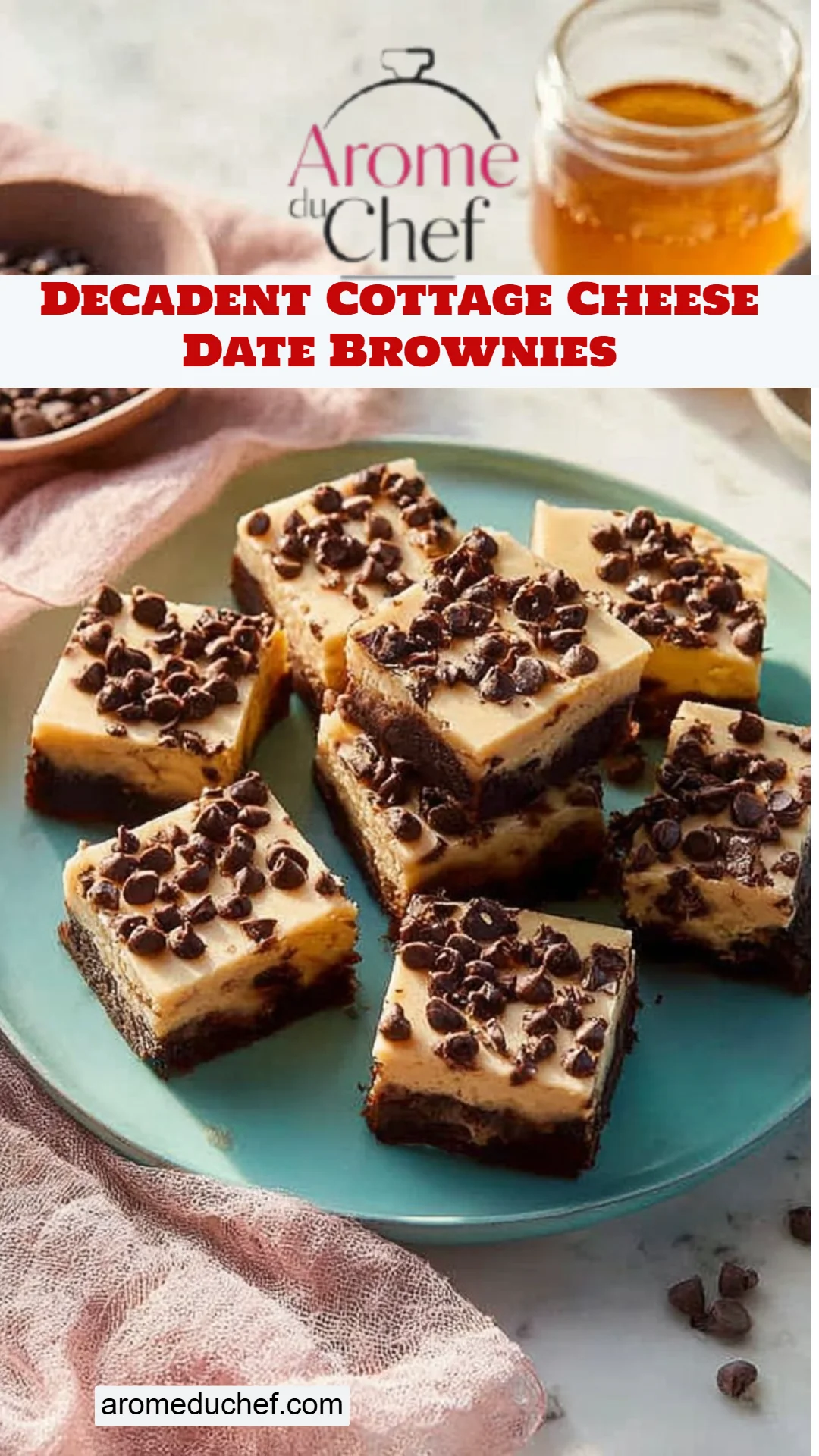 Decadent Cottage Cheese Date Brownies