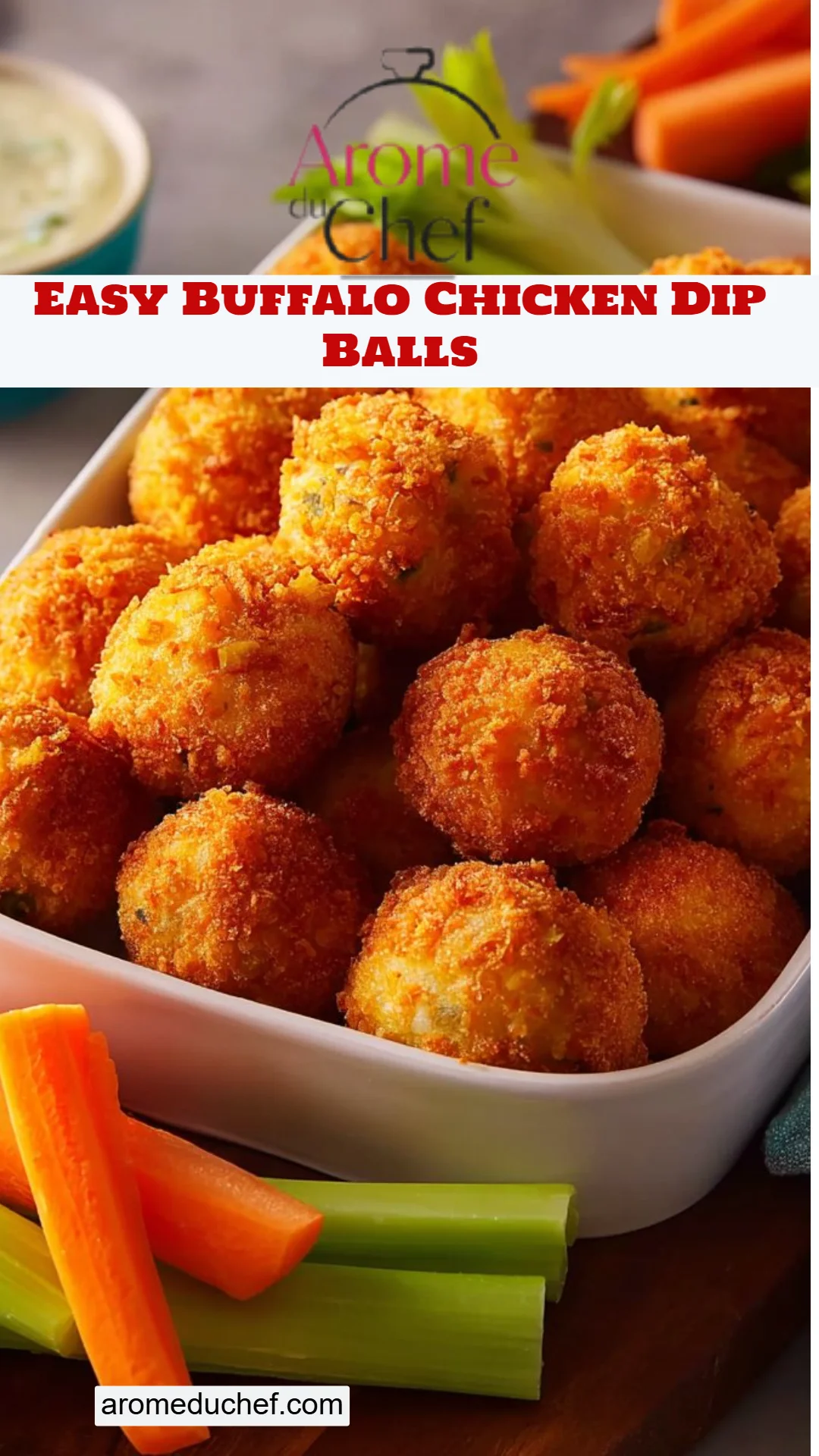 Easy Buffalo Chicken Dip Balls