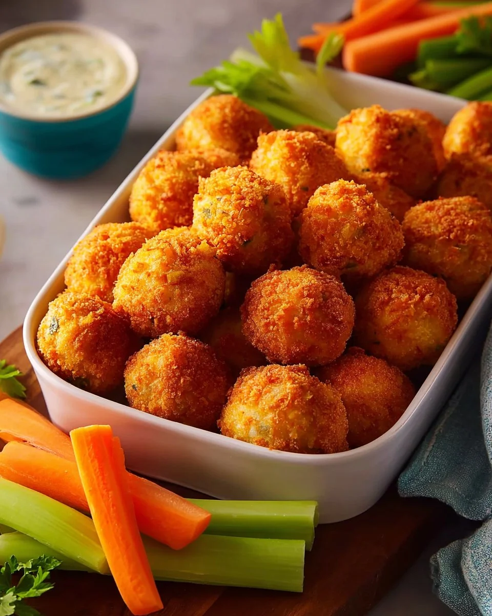 Easy Buffalo Chicken Dip Balls