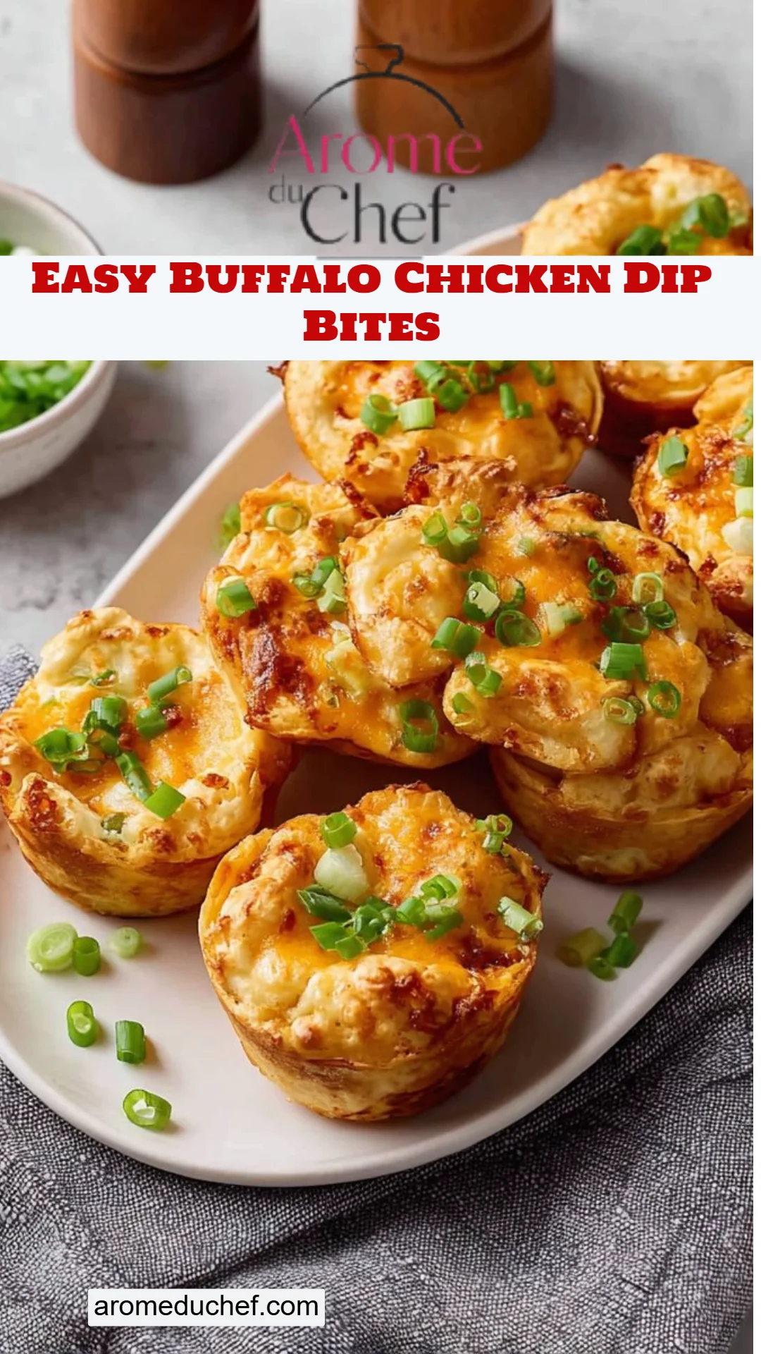 Easy Buffalo Chicken Dip Bites
