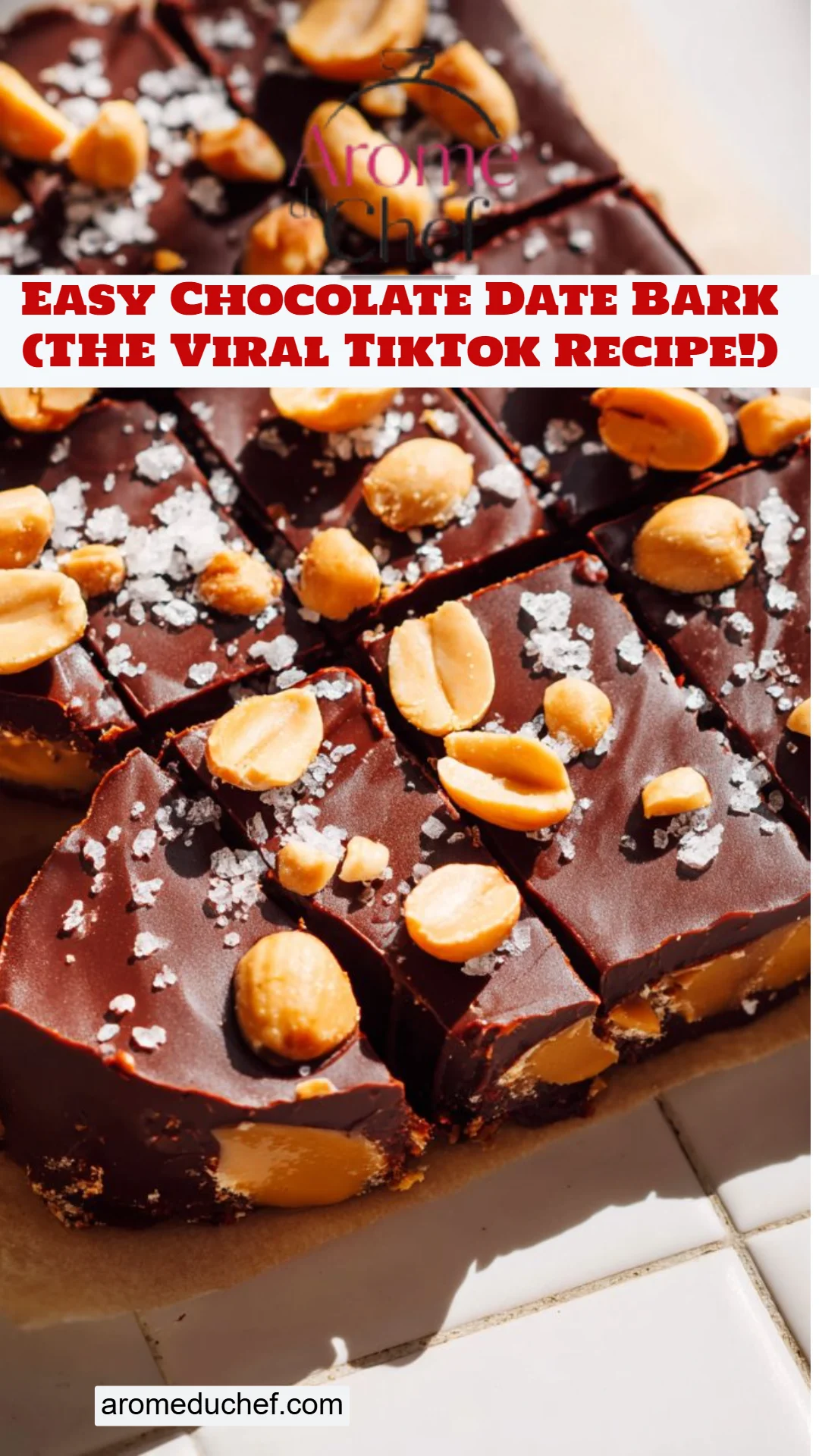 Easy Chocolate Date Bark (THE Viral TikTok Recipe!)