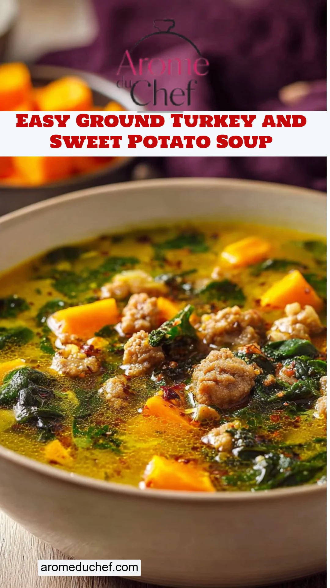 Easy Ground Turkey and Sweet Potato Soup
