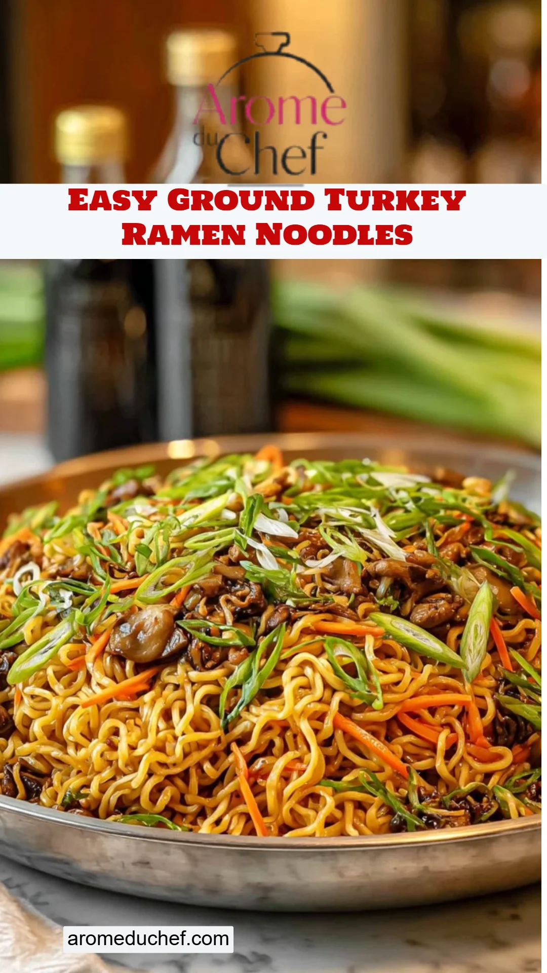 Easy Ground Turkey Ramen Noodles