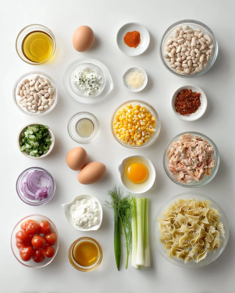 Easy High Protein Cottage Cheese Tuna Pasta Salad