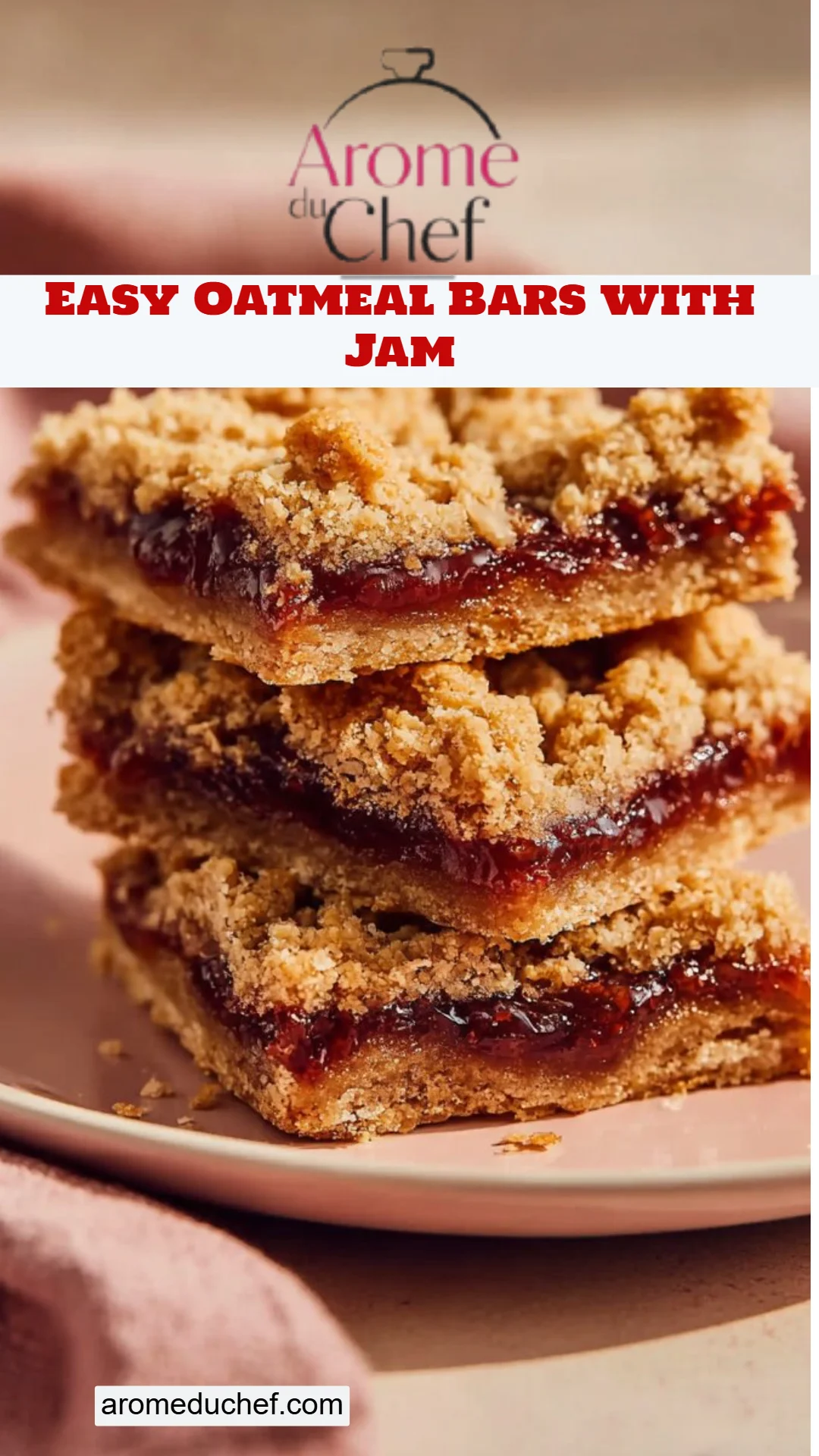 Easy Oatmeal Bars with Jam
