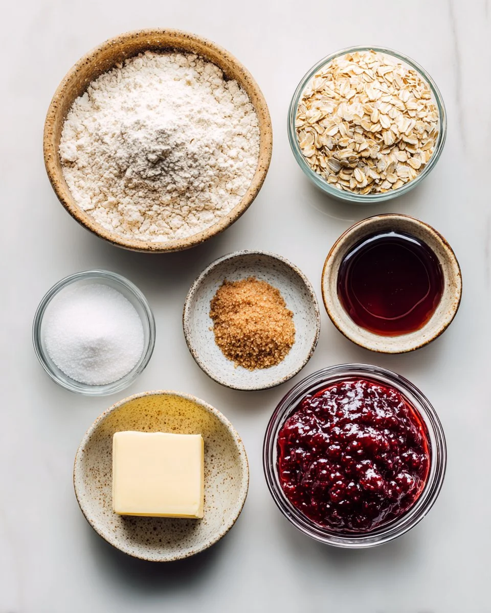 Easy Oatmeal Bars with Jam