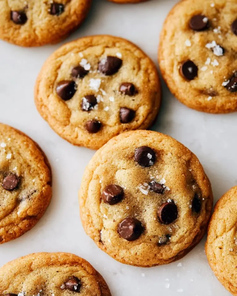 Delicious extra-chewy chocolate chip cookies on a plate