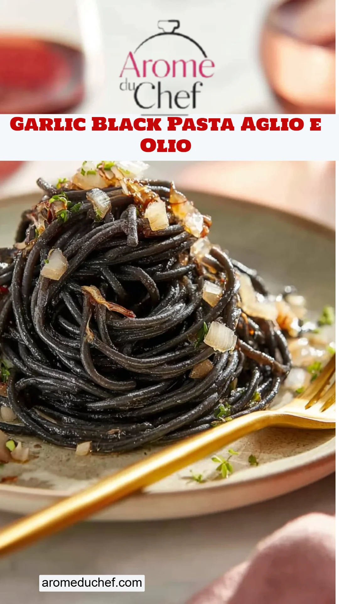Garlic Black Pasta Aglio e Olio