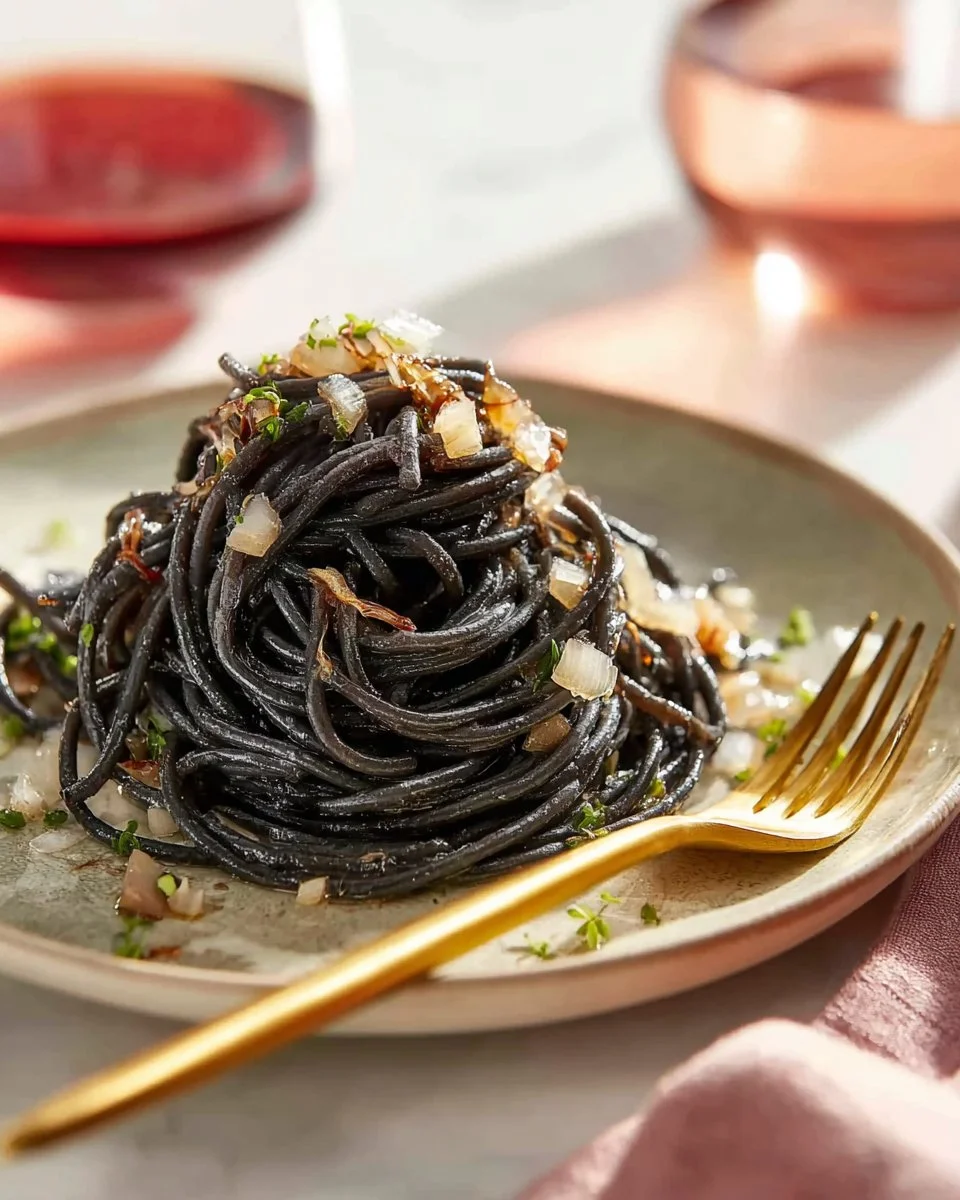 Garlic Black Pasta Aglio e Olio