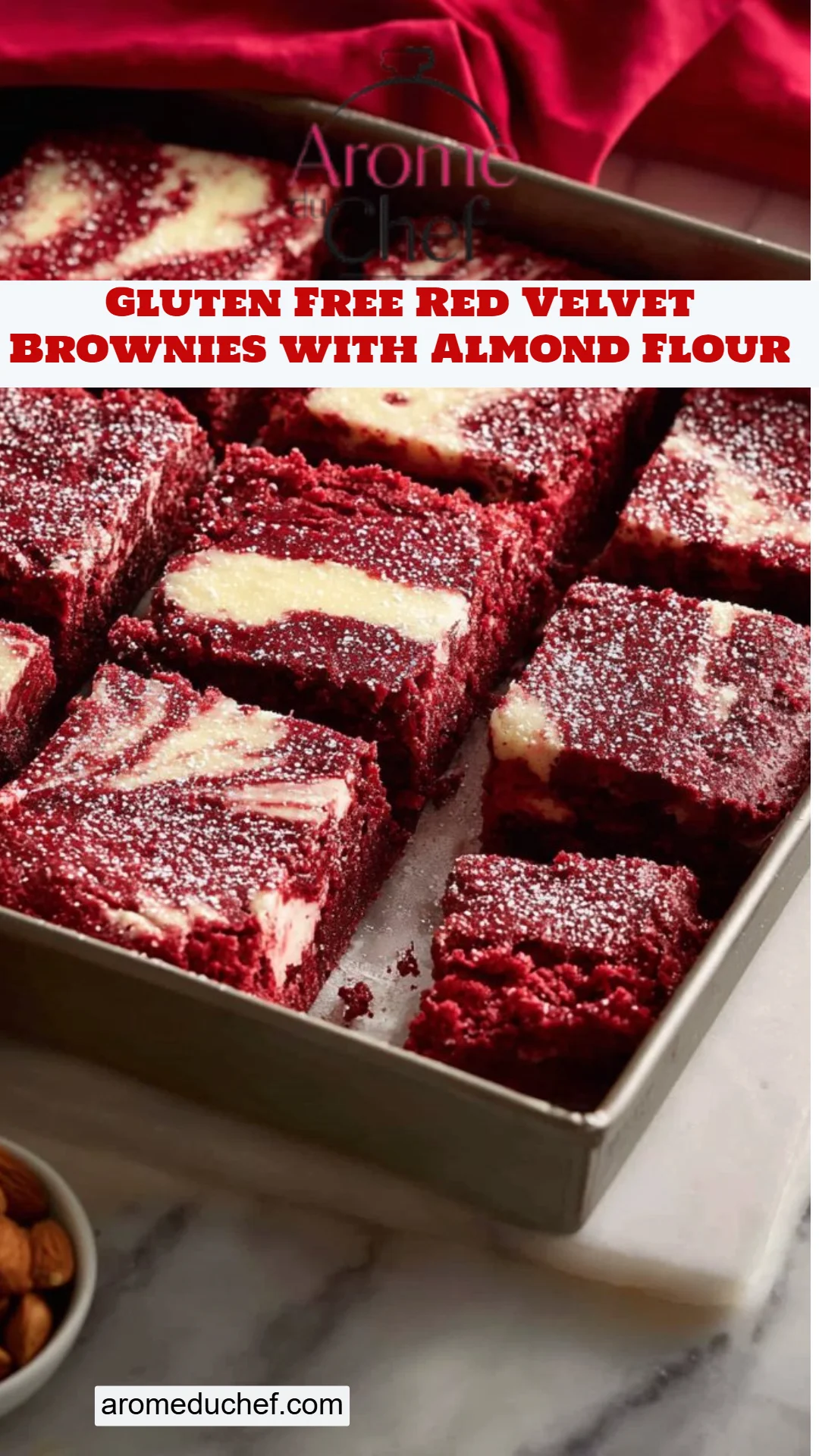 Gluten Free Red Velvet Brownies with Almond Flour