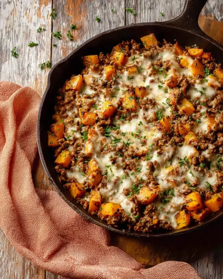 Ground Turkey and Sweet Potato Skillet with fresh herbs and spices