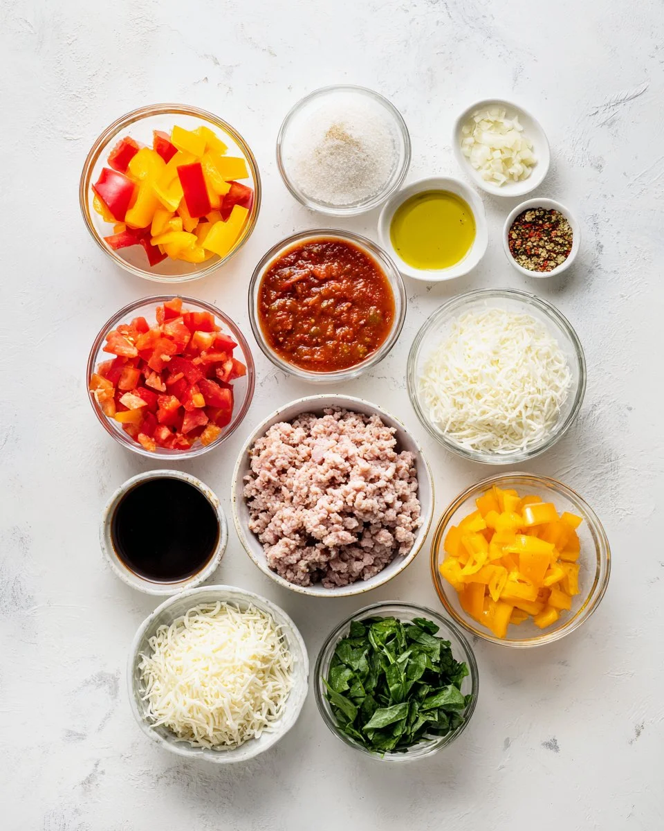 Ground Turkey Stuffed Peppers Casserole
