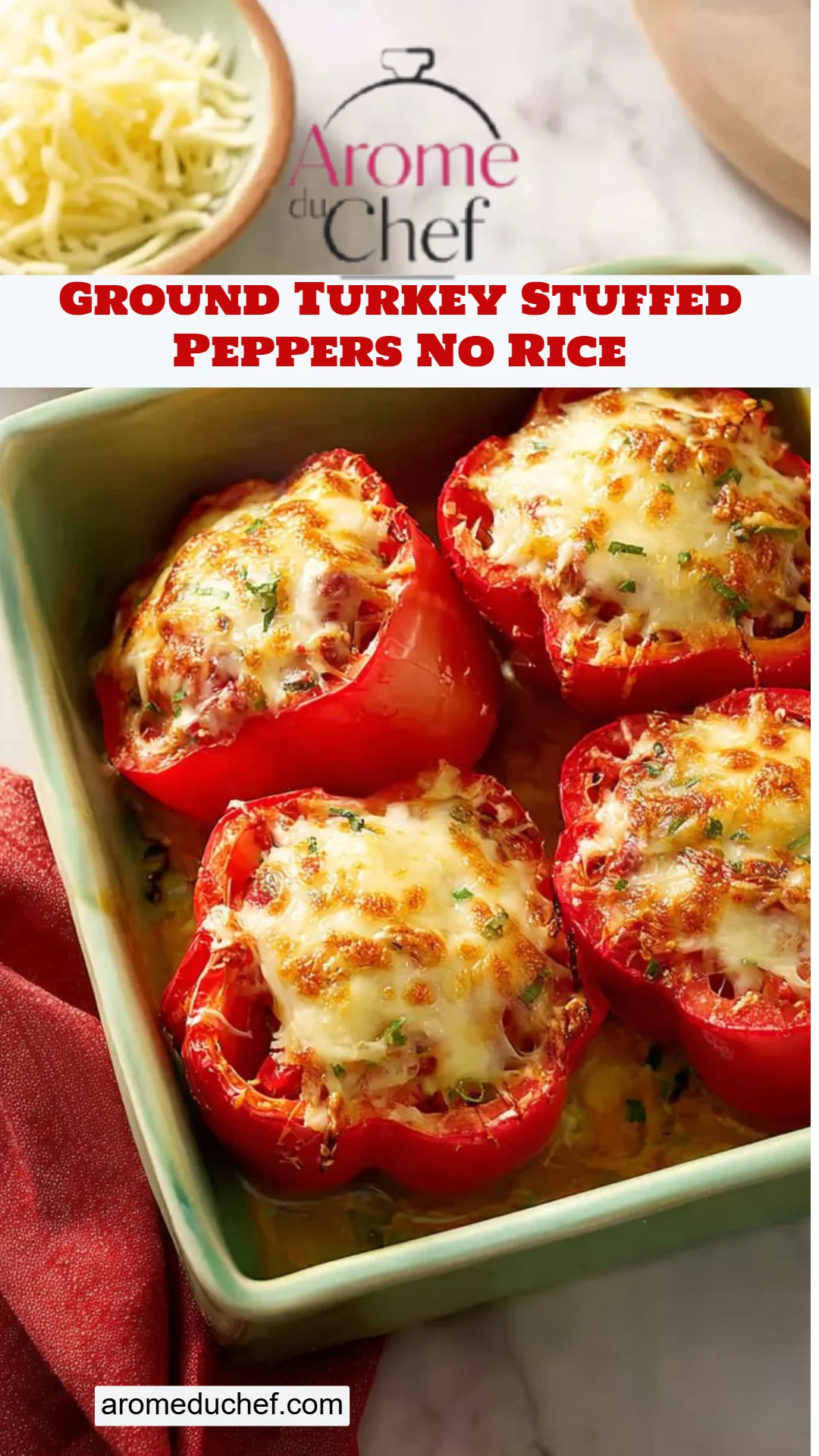 Ground Turkey Stuffed Peppers No Rice