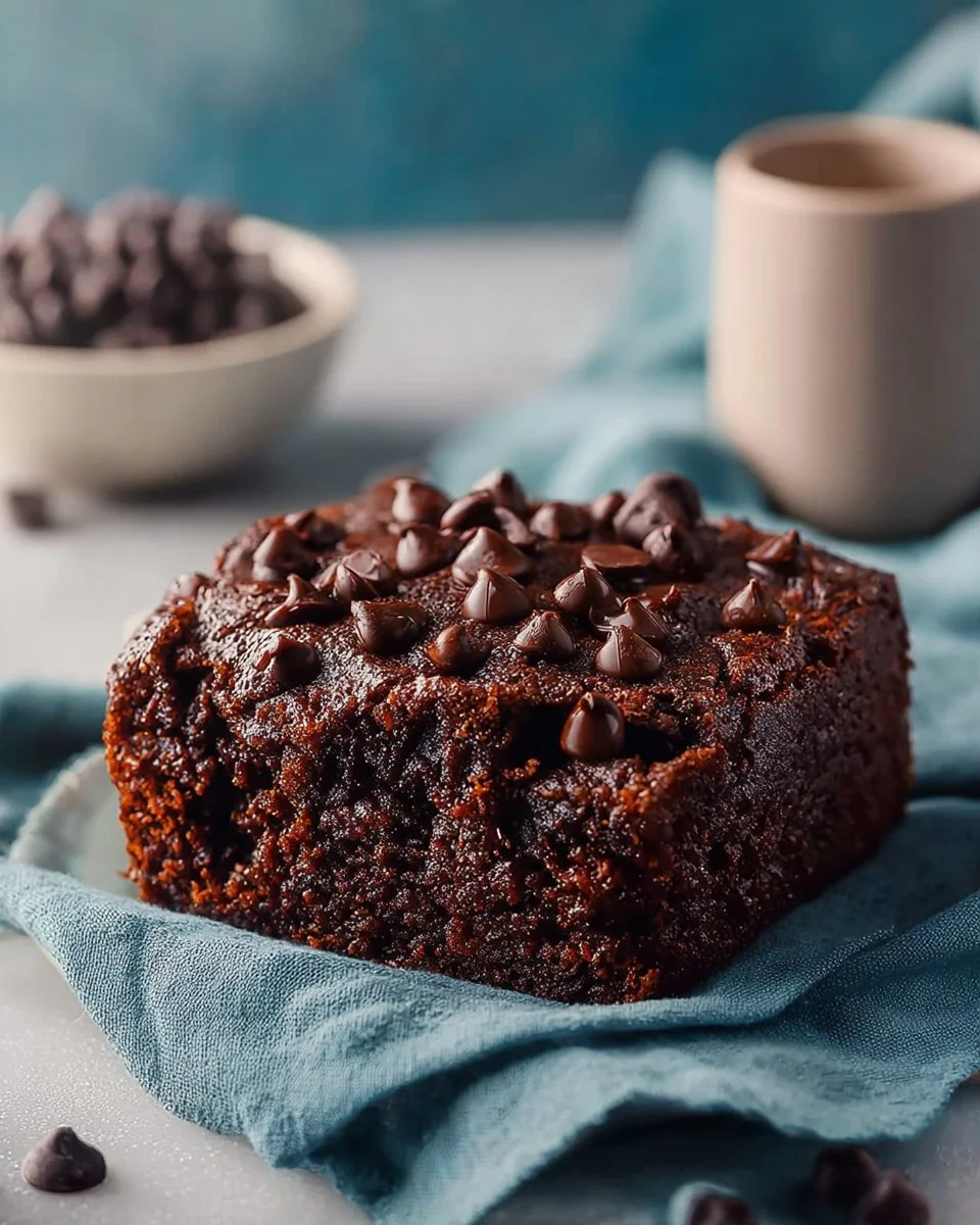 Delicious high protein cottage cheese brownies on a plate
