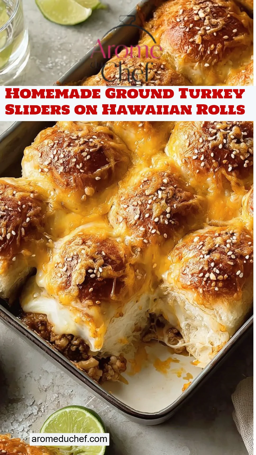 Homemade Ground Turkey Sliders on Hawaiian Rolls