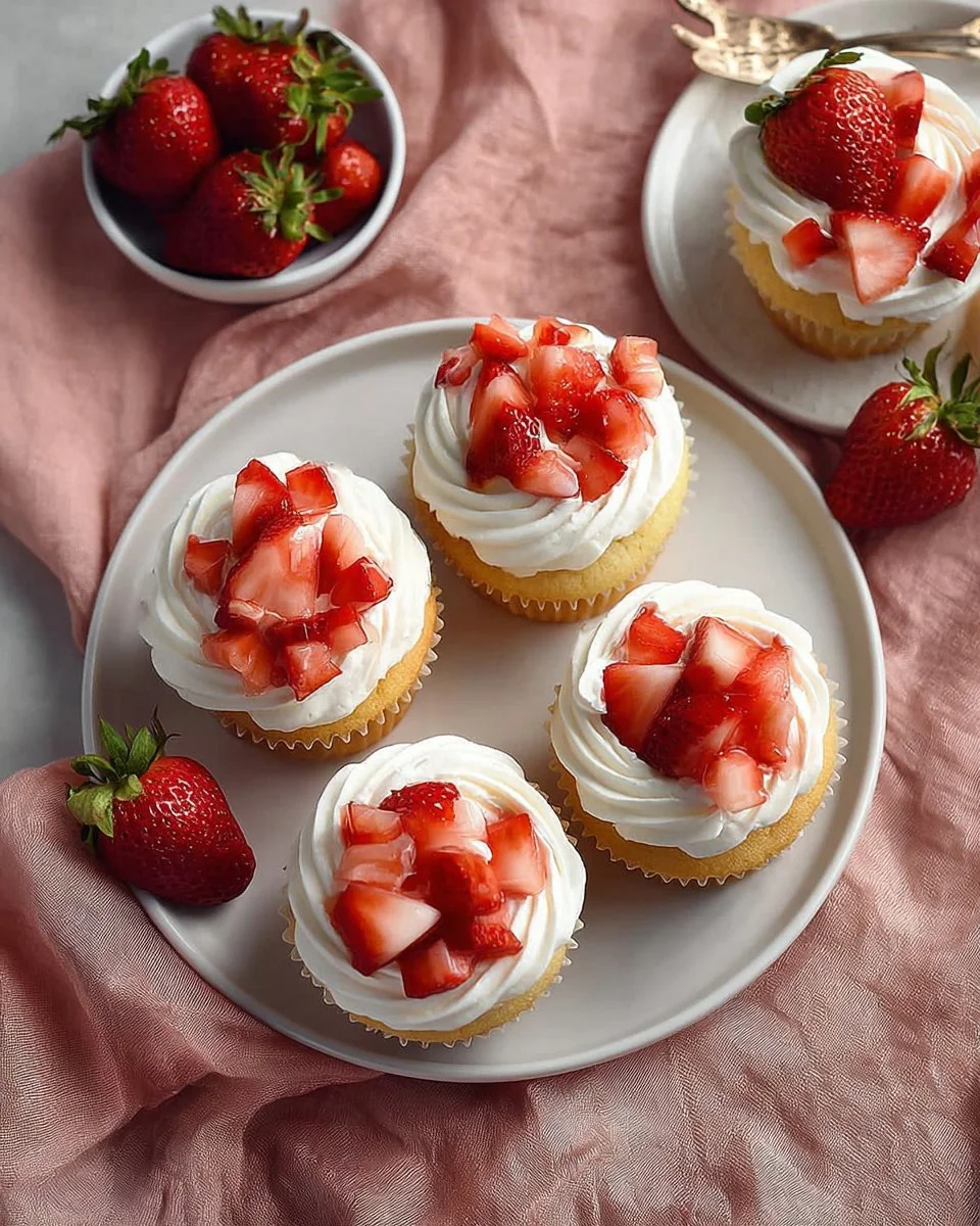 Homemade Strawberry Shortcake Cupcakes
