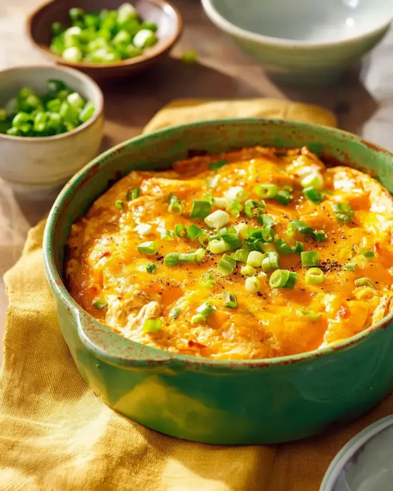 Delicious Hot Buffalo Chicken Dip without blue cheese served in a bowl