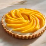 Delicious Mango Tart with creamy filling and golden crust