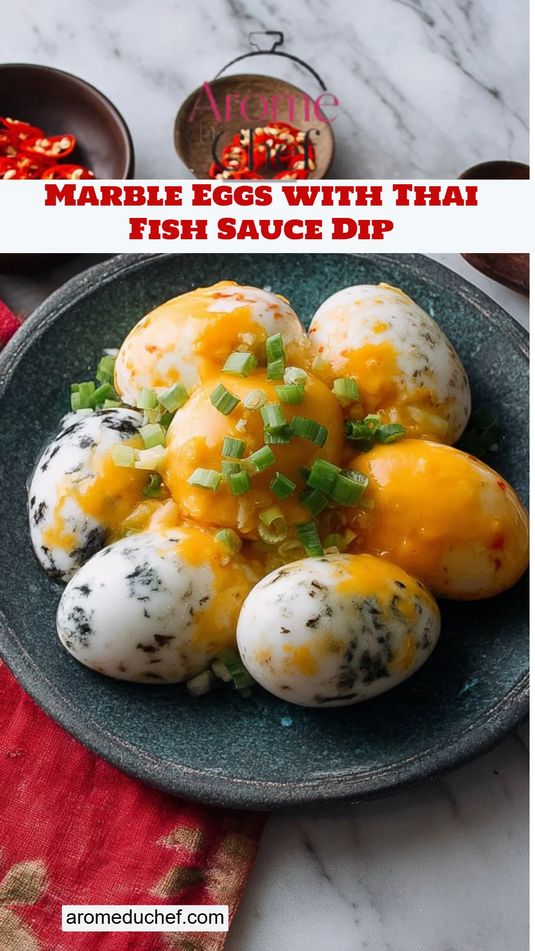 Marble Eggs with Thai Fish Sauce Dip