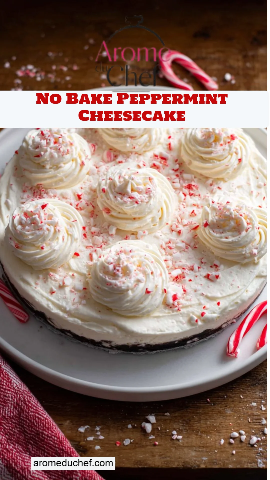 No Bake Peppermint Cheesecake