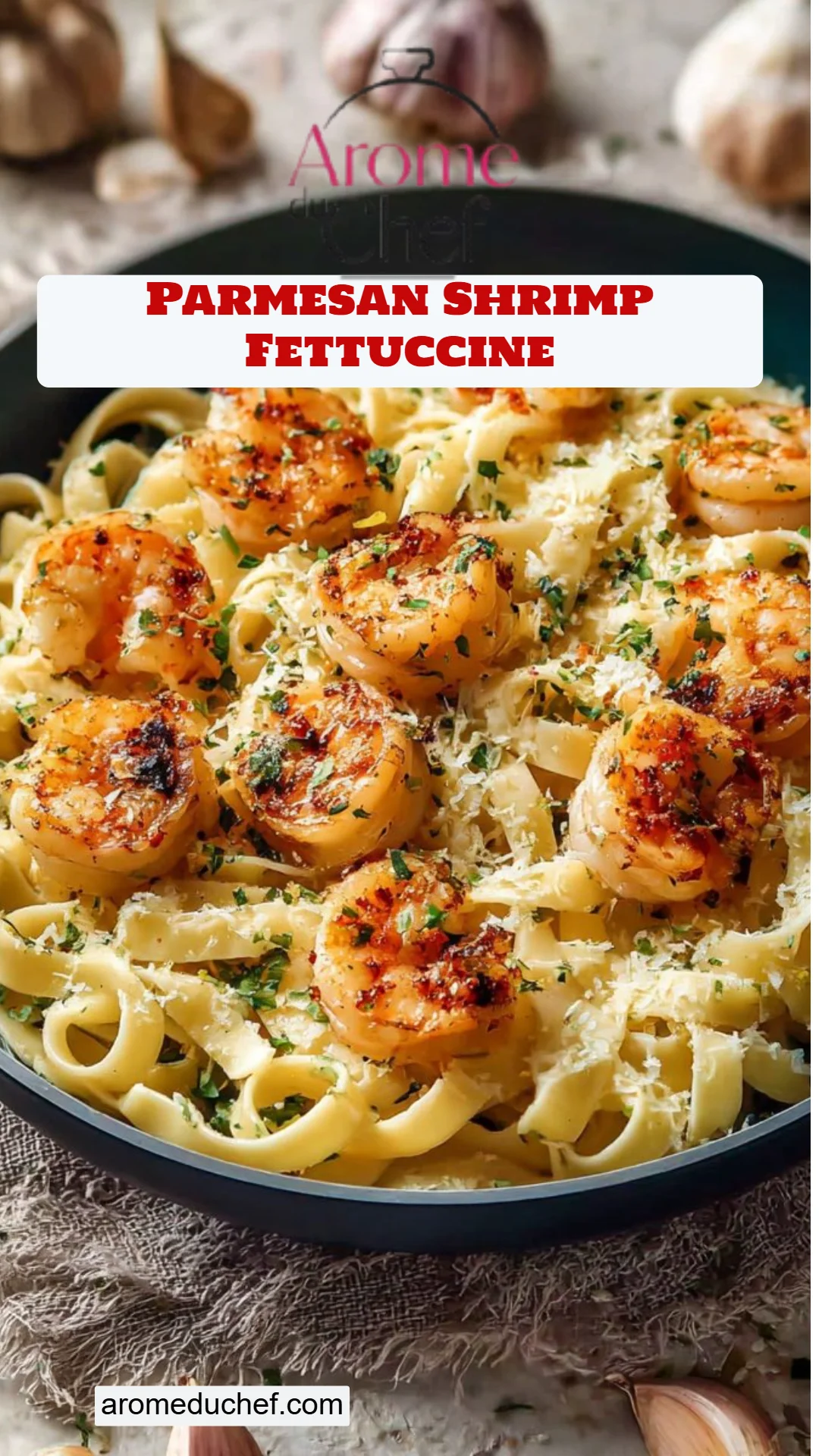 Parmesan Shrimp Fettuccine