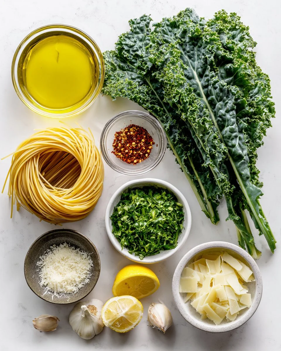 Pasta with Garlic and Oil and Kale