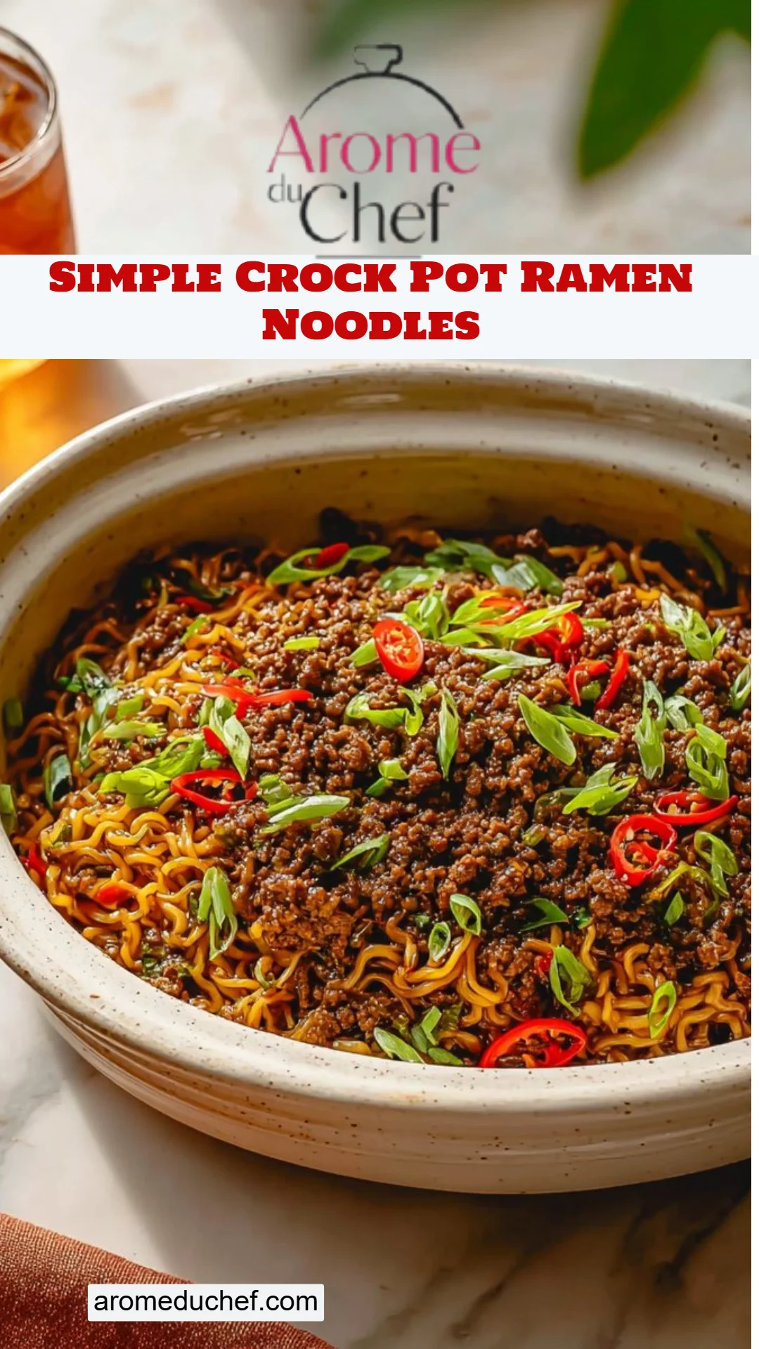 Simple Crock Pot Ramen Noodles