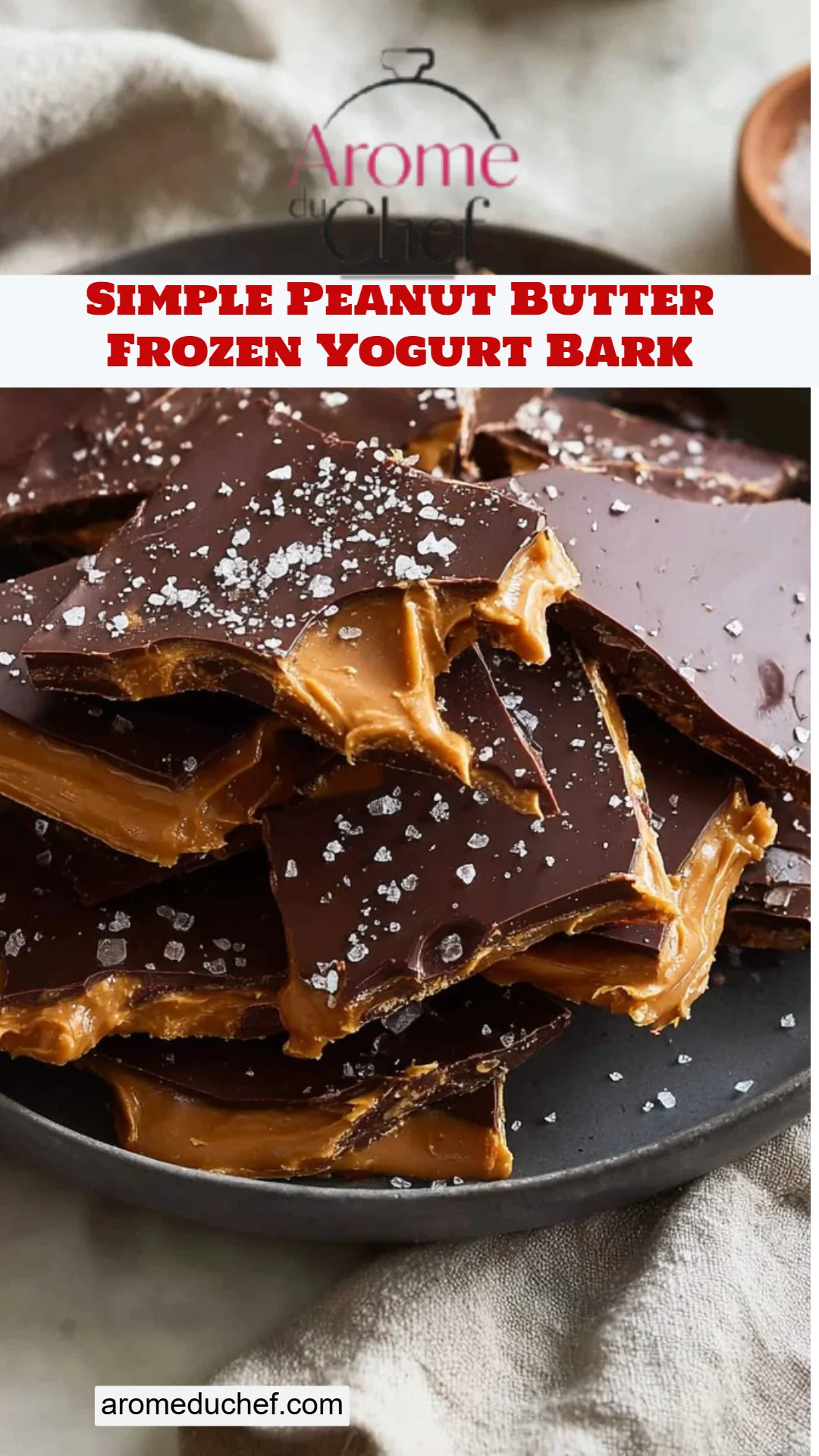 Simple Peanut Butter Frozen Yogurt Bark