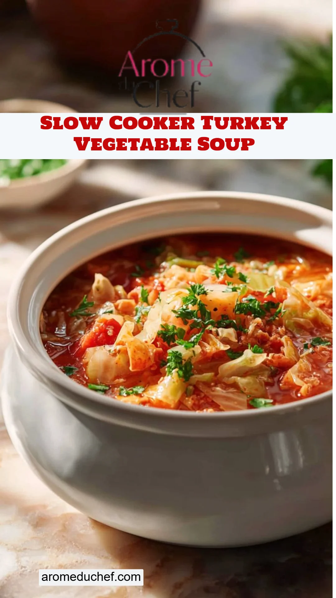 Slow Cooker Turkey Vegetable Soup