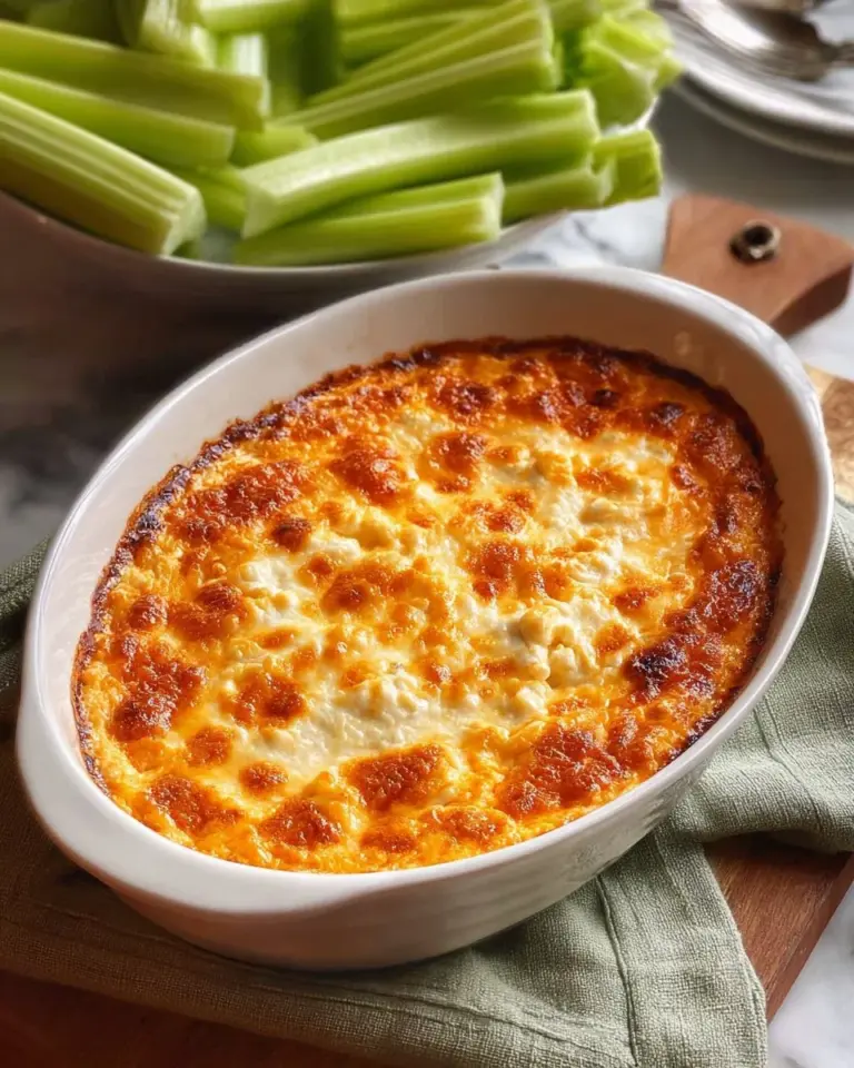 Smoky Grilled Buffalo Chicken Dip served in a bowl with tortilla chips