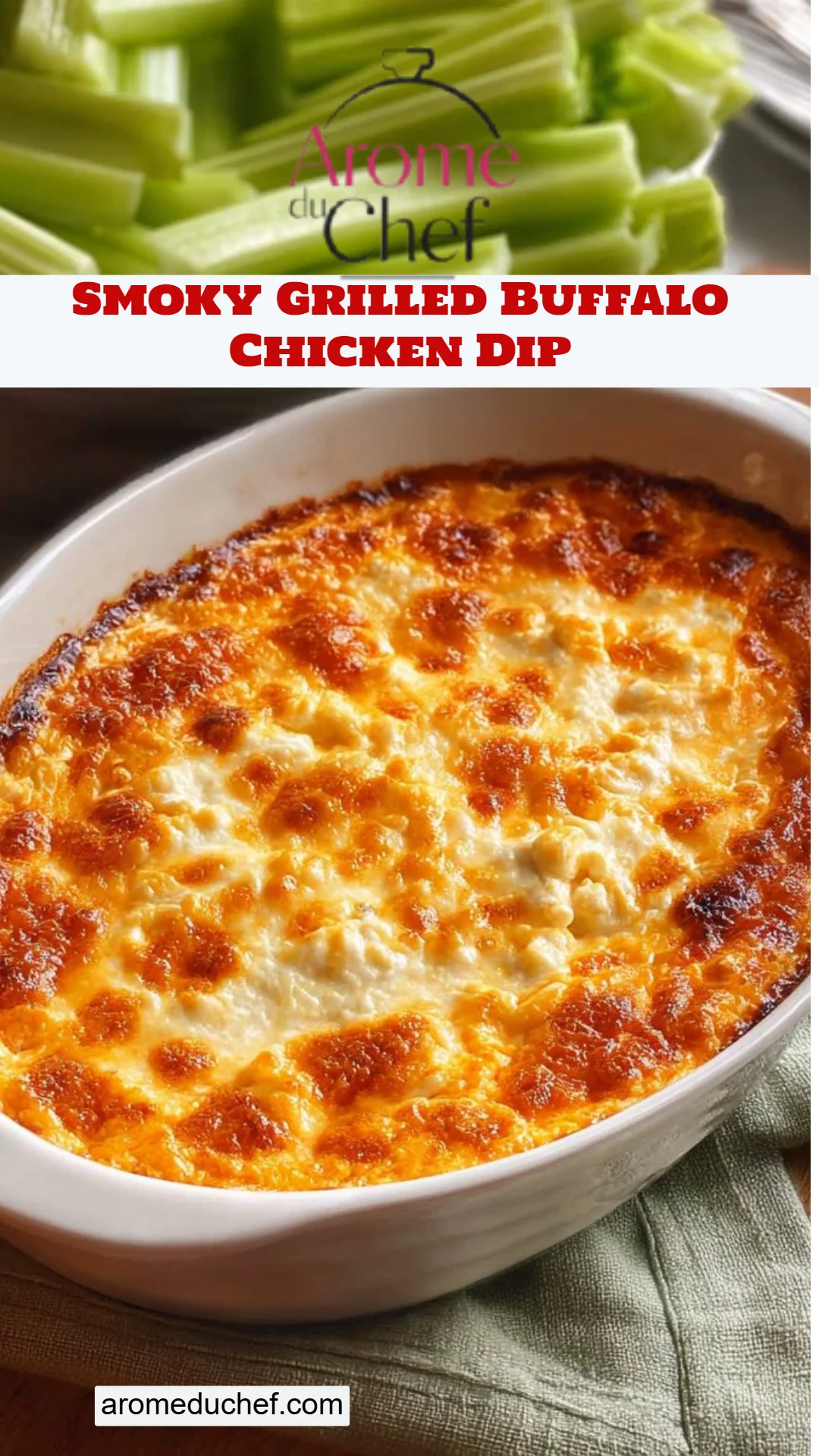 Smoky Grilled Buffalo Chicken Dip