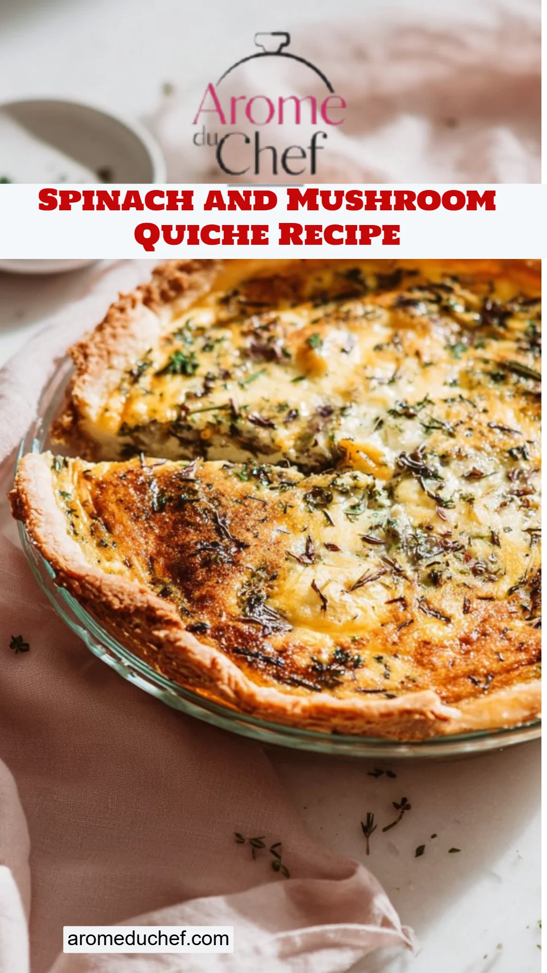 Spinach and Mushroom Quiche Recipe