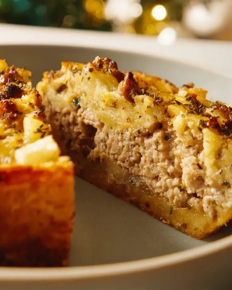 Stuffed pork chops with sausage and apple served with a flavorful pan sauce