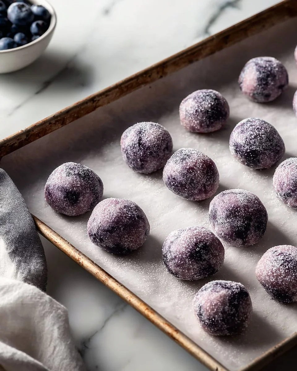 Sweet Lemon-Blueberry Frozen Yogurt Bites