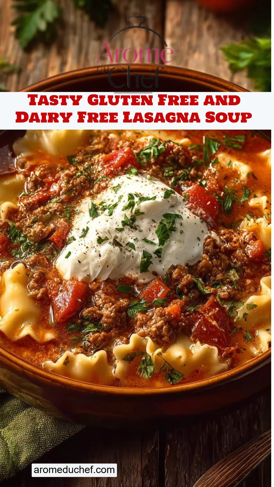 Tasty Gluten Free and Dairy Free Lasagna Soup
