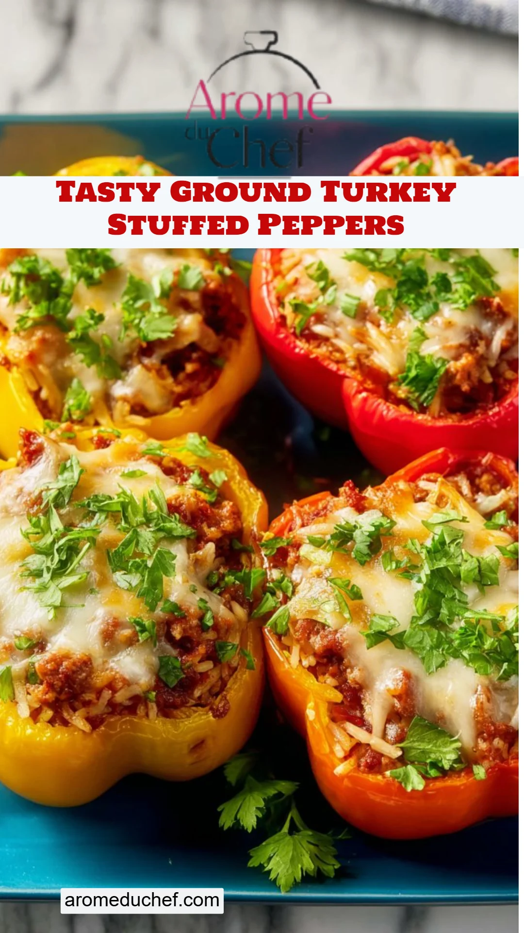 Tasty Ground Turkey Stuffed Peppers