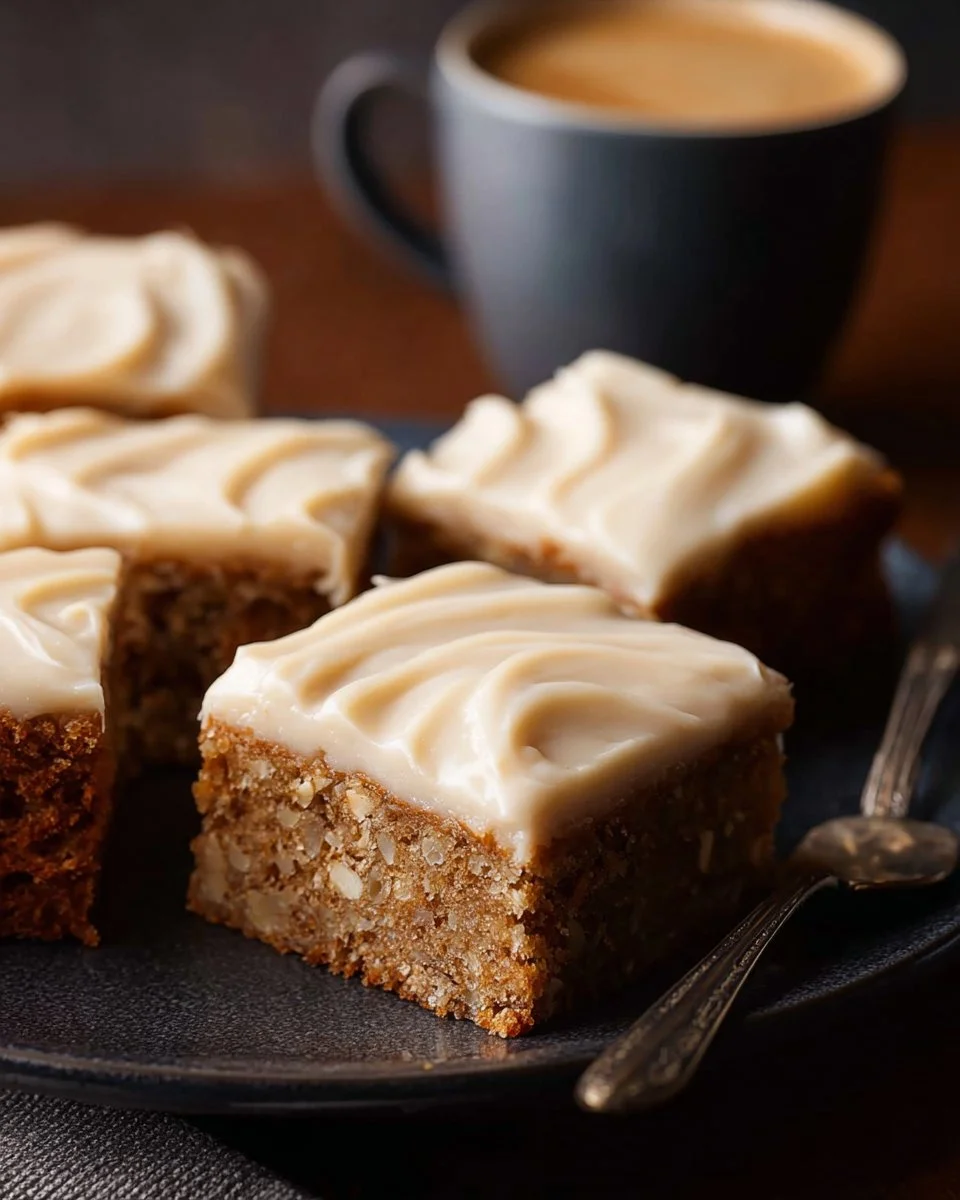 Walnut brown butter banana brownies served on a plate