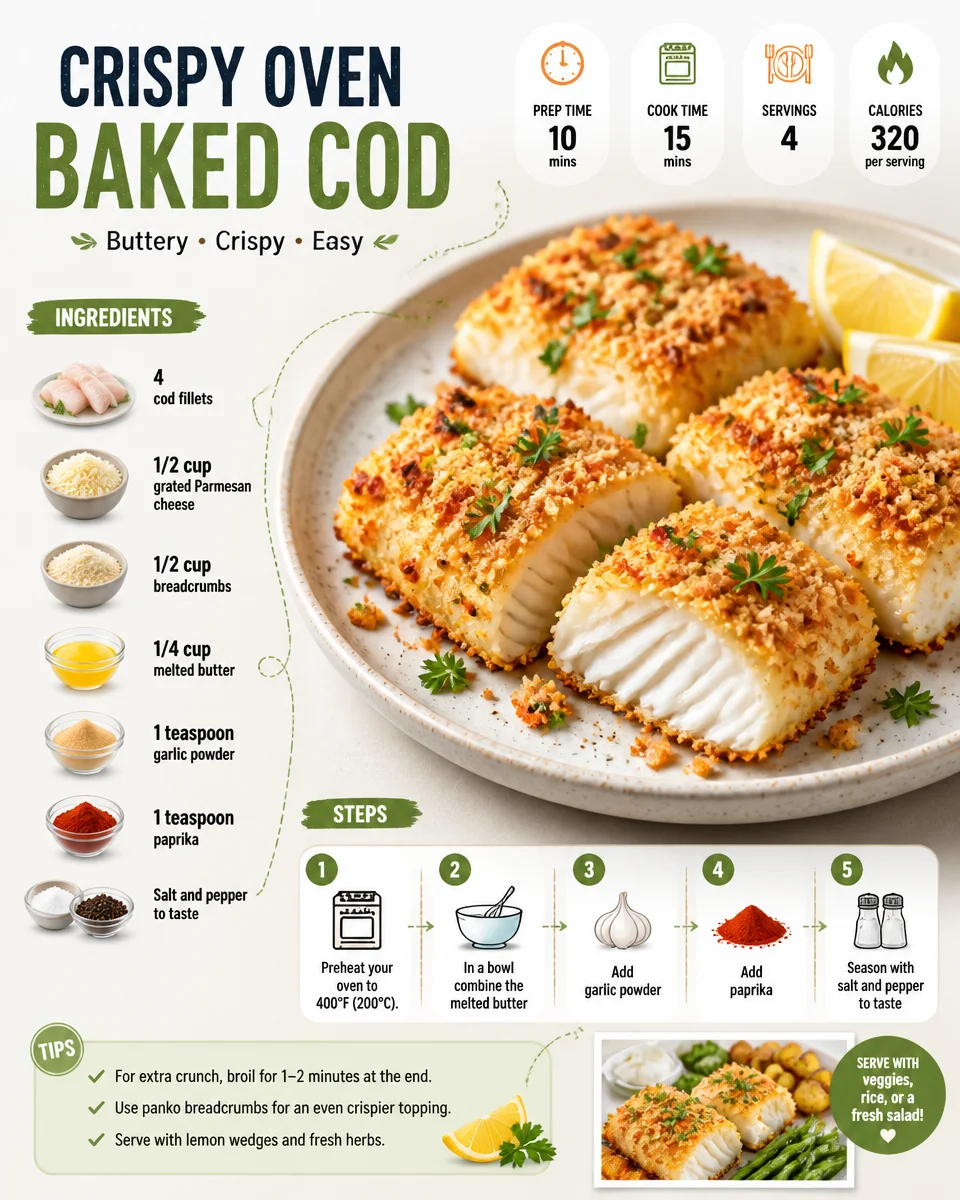 Crispy Oven Baked Cod