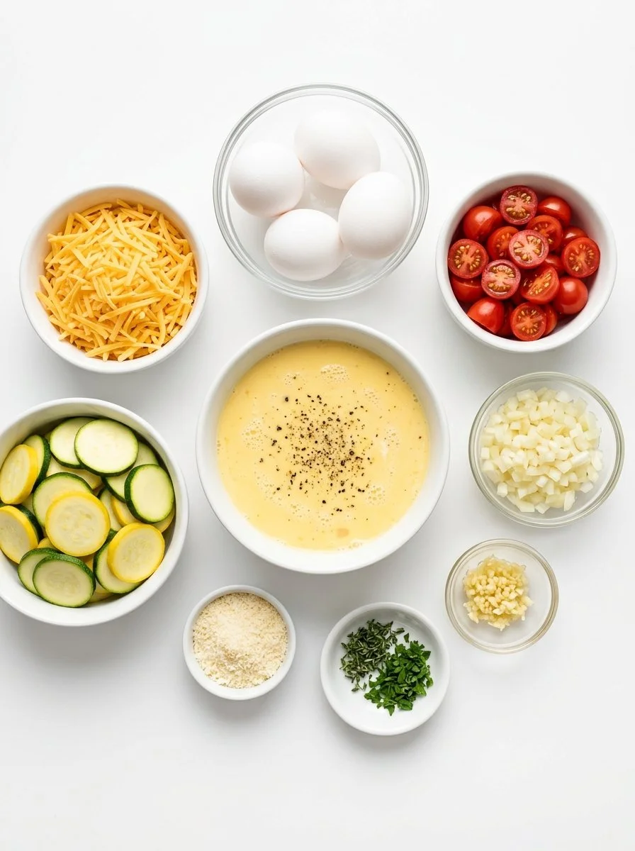 Crustless Zucchini Tomato Quiche