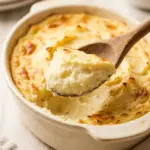 Creamy and buttery decadent mashed potatoes served in a bowl.