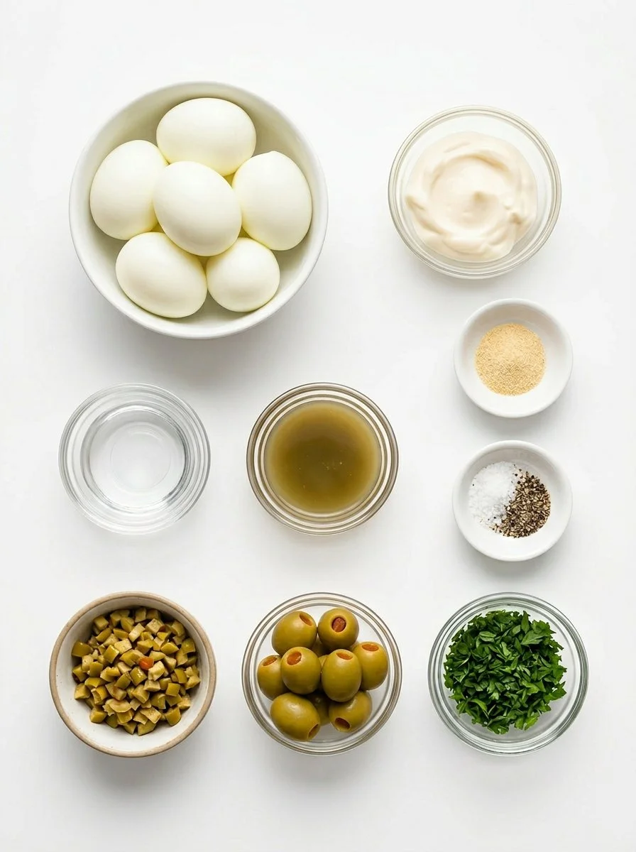Dirty Martini Deviled Eggs