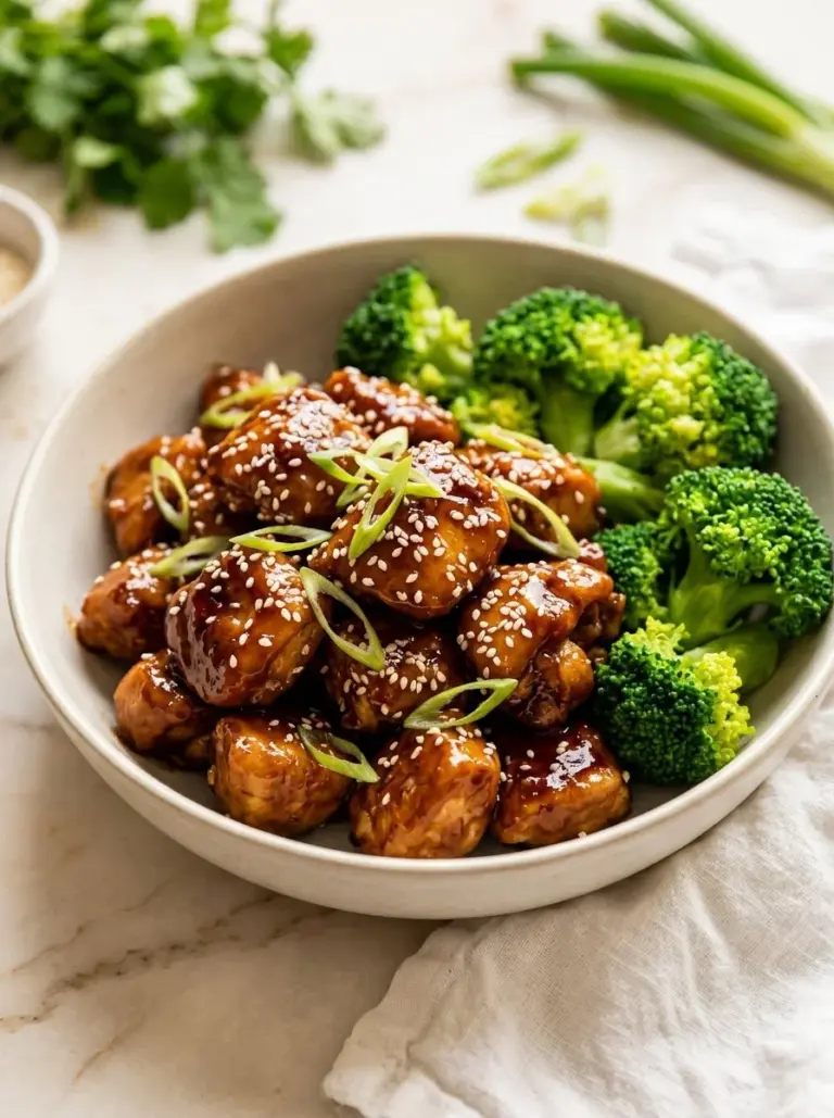 Sheet pan pineapple chicken with broccoli, a quick and flavorful dinner option