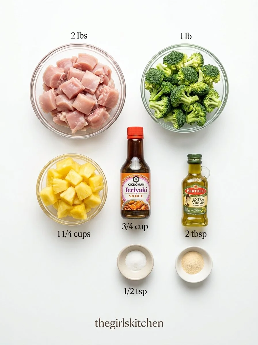Sweet Sheet Pan Pineapple Chicken and Broccoli - thegirlskitchen
