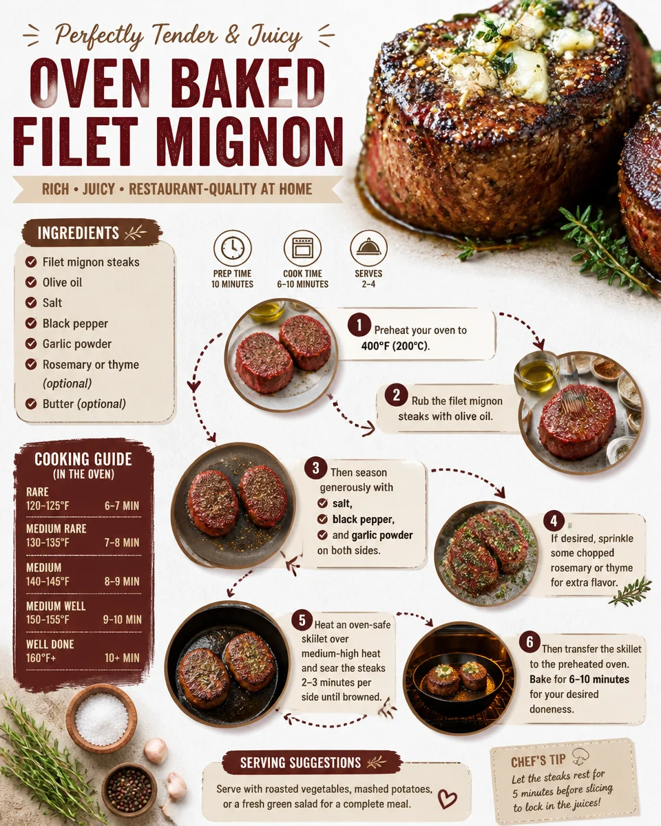 Oven Baked Filet Mignon