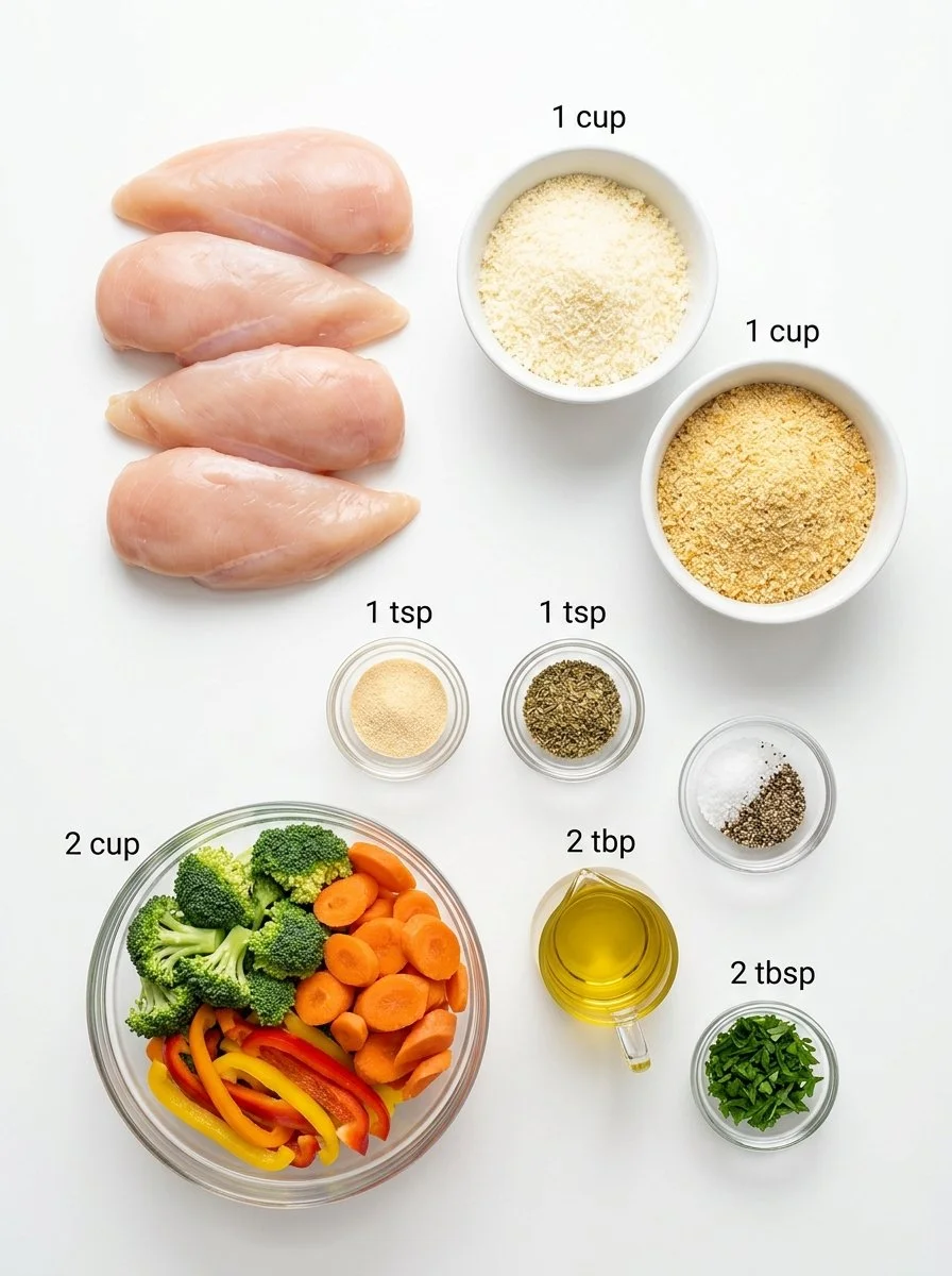 Parmesan Crusted Chicken Sheet Pan Dinner