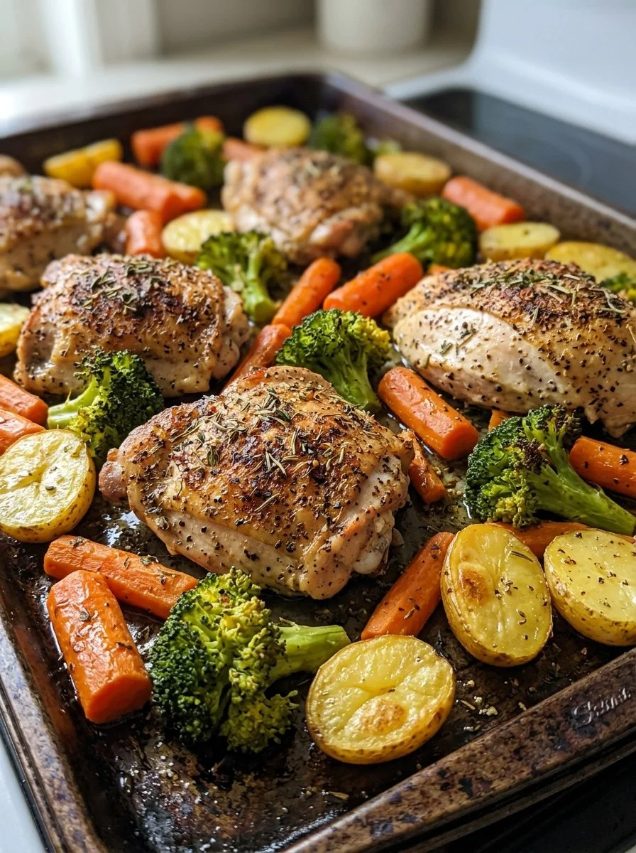 Parmesan Crusted Chicken Sheet Pan Dinner